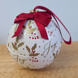 NWT Macy's "J" Necklace in Ornament Gift Box